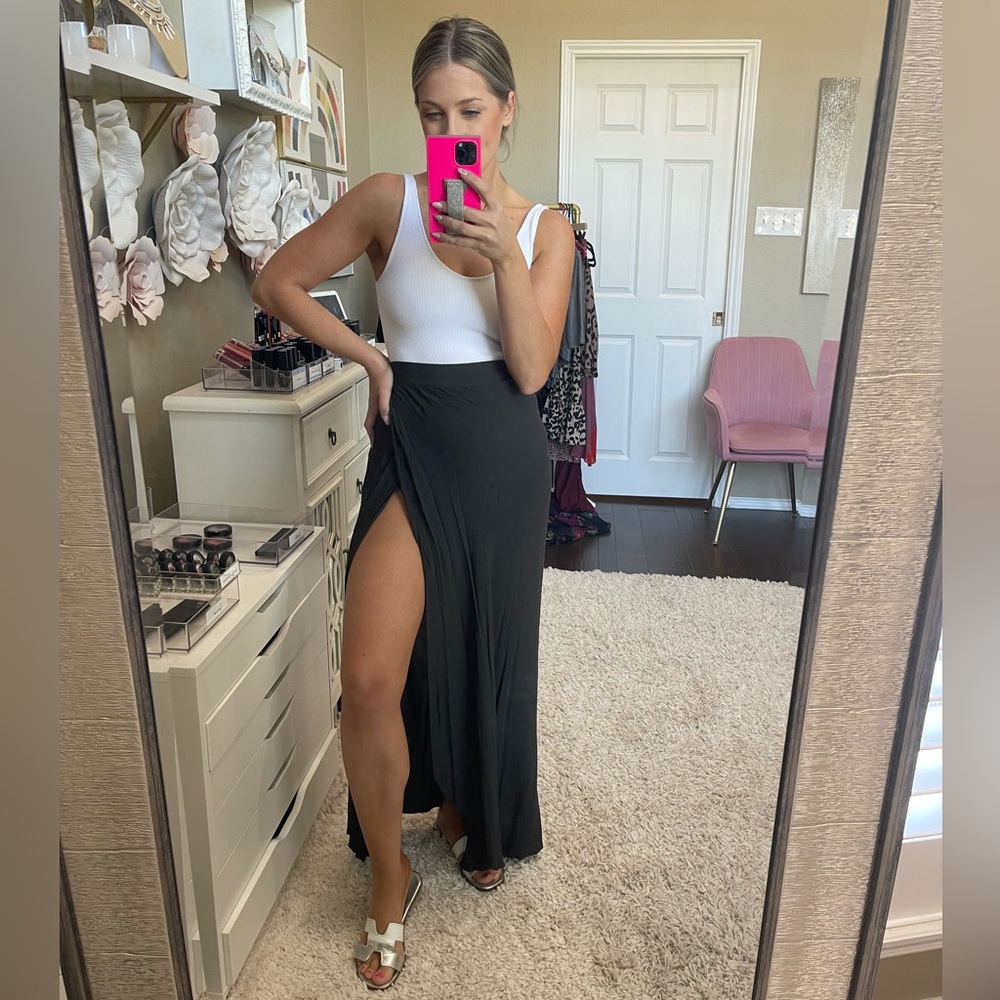 Olivaceous Maxi Skirt
